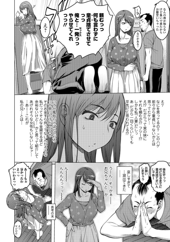 【エロ漫画】童貞を卒業したい兄に土下座されコスプレしてHな格好をさせられる巨乳の妹…玩具でイかされ何でも感じるようになってしまい相性の良い兄と近親相姦セックス【ゼロの者：枯れのなか】