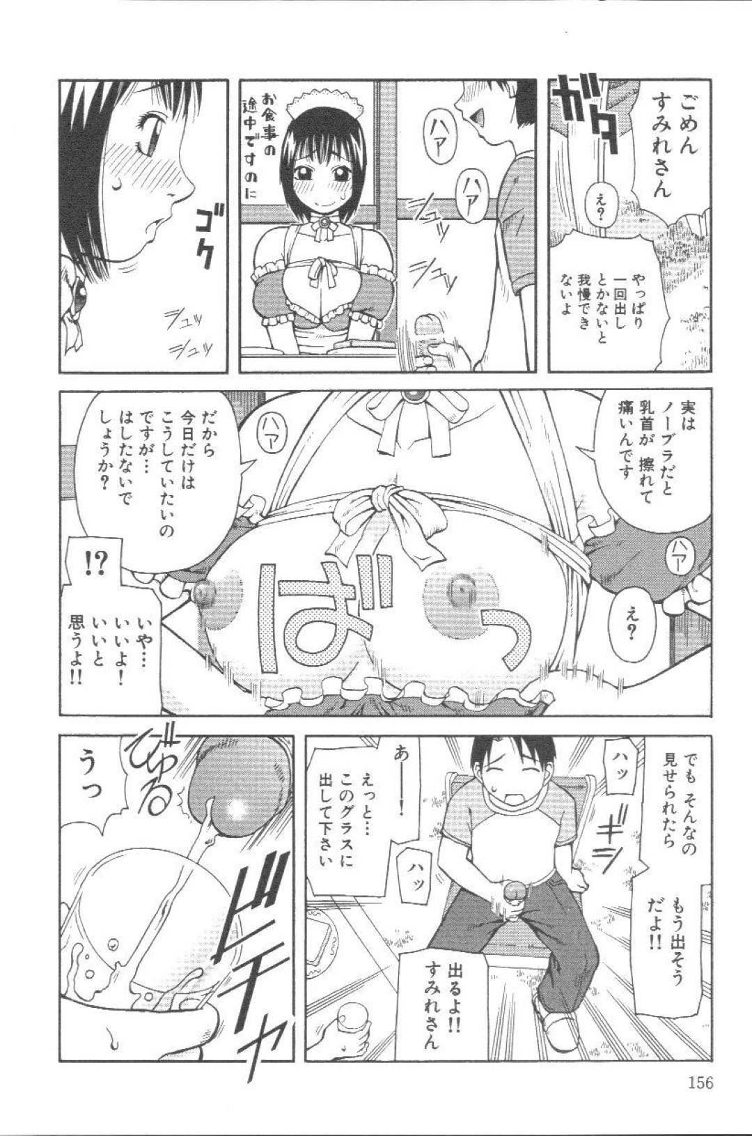 【エロ漫画】ショタな主人公にエッチな事をするムチムチメイドお姉さん…彼女は彼に性処理として下着でオナニーをさせたり、おっぱいを見せびらかしたりする！【きあい猫:プロとして】