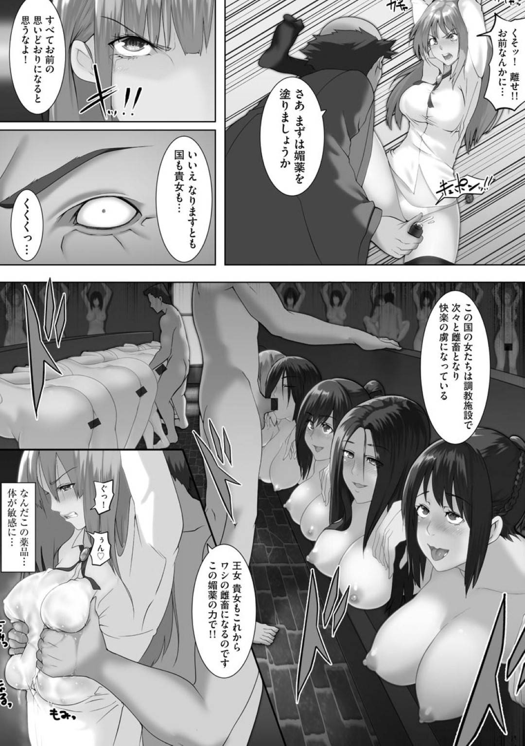 【エロ漫画】性奴隷として男に犯されまくる巨乳メイド娘…やられ放題な彼女は乱暴にフェラさせられたり、中出しされたりとやられ放題となる！【big.g:雌畜姫】